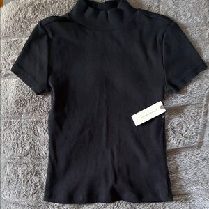 Maeve Black Short Sleeve Top